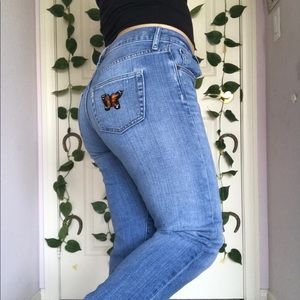 Butterfly Pocket Mom Jeans